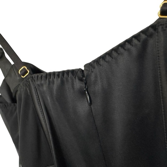 Victorias Secret Womens Underwired Bustier Slip Dress Size S Black Satin - Picture 4 of 8